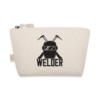 Welder helmet outfit for proud metalworkers - Organic Pouch - nature - Front