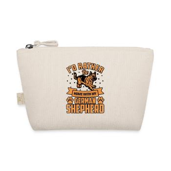 I'd rather be home with my German Shepherd - Organic Pouch - nature - Front