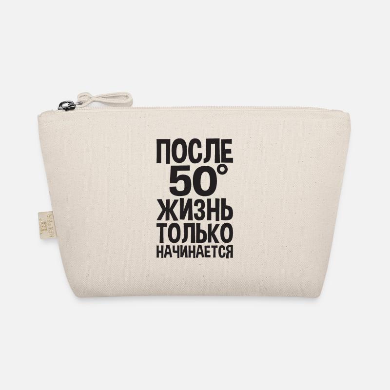 Das Leben beginnt erst nach 50 Spruch auf Bio-Täschchen