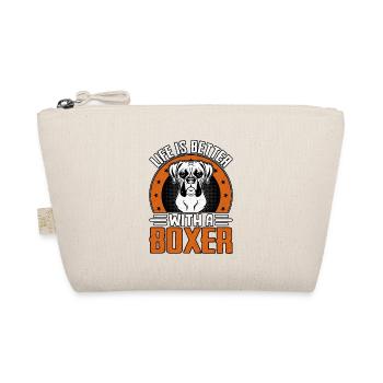 La vie est meilleure avec un boxeur - Trousse biologique - nature - Devant
