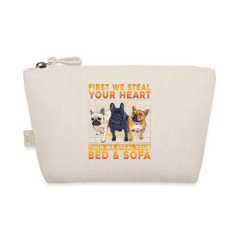 First we steal your heart then we steal your bed - Bio-Täschchen - Natur - Vorne
