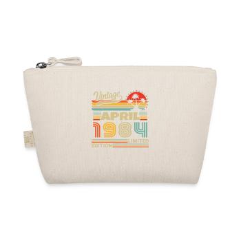 Vintage born in April 1984 birthday gift - Organic Pouch - nature - Front