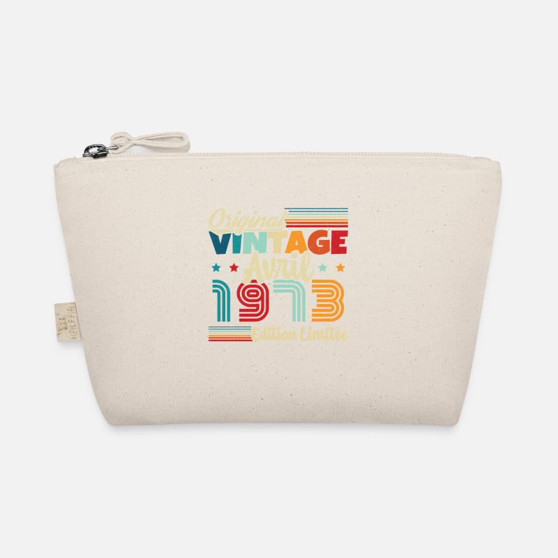 Birthday gift April 1973 Vintage Retro Organic Pouch