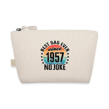 Best dad in the world since 1957 No Joke - Organic Pouch - nature - Front