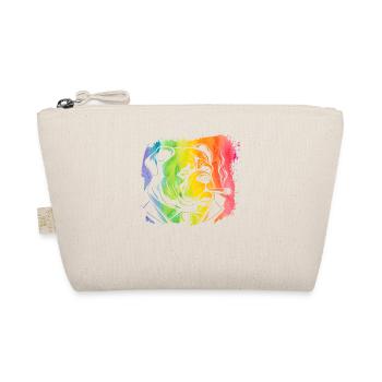 Englische Bulldogge Retro - Bio-Täschchen - Natur - Vorne