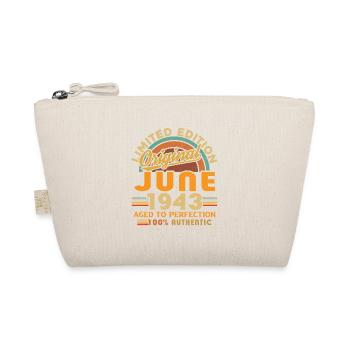 June 1943 Vintage Born In June 1943 Birthday - Organic Pouch - nature - Front