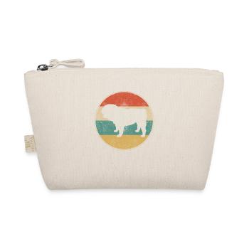 Englische Bulldogge Retro - Bio-Täschchen - Natur - Vorne