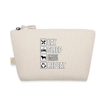 Eat Sleep English Bulldog Repeat - Organic Pouch - nature - Front