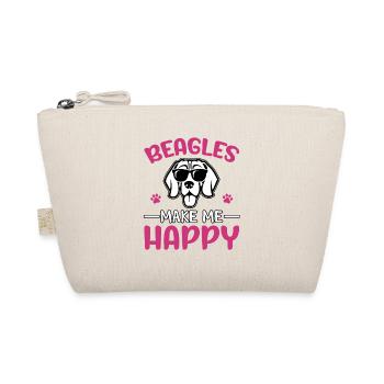 Beagles make me happy - Organic Pouch - nature - Front