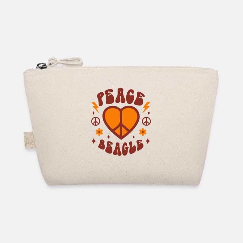 Peace love beagle Bio-Täschchen
