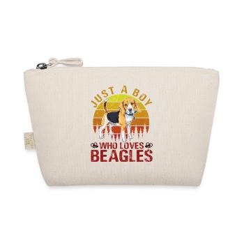 Just a Boy who loves Beagles - Bio-Täschchen - Natur - Vorne