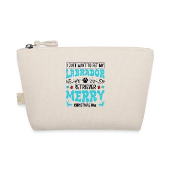 Labrador Christmas Weihnachten - Organic Pouch - nature - Front
