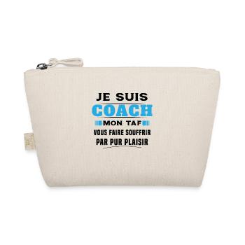 Humour entraîneur cadeau sportif Je suis coach - Trousse biologique - nature - Devant