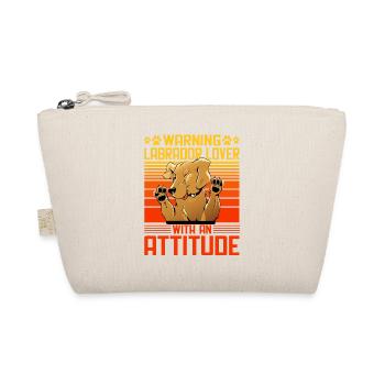 Warning Labrador Lover with an Attitude - Organic Pouch - nature - Front