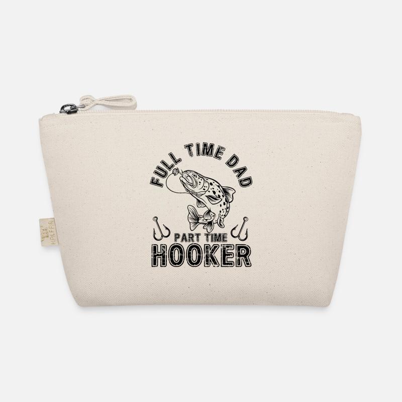 Full Time Dad Part Time Hook Angler Costume Organic Pouch