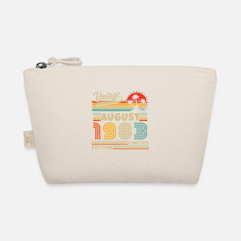Vintage August 1983 Retro Birthday Gift Organic Pouch