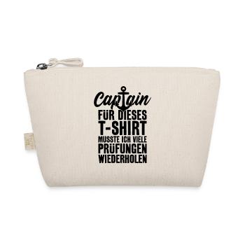 KAPITÄN PRÜFUNG SEGELSCHEIN CAPTAIN SEGELN - Bio-Täschchen - Natur - Vorne