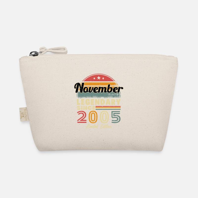 Vintage-Geburtstagsgeschenk geboren im November 2005 - Bio-Täschchen - Natur