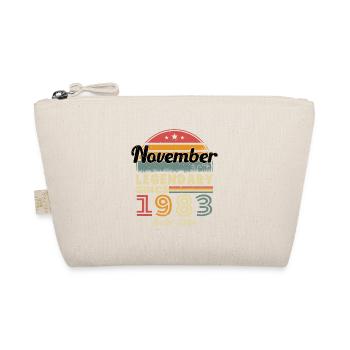 Vintage Birthday Gift November 1983 - Organic Pouch - nature - Front
