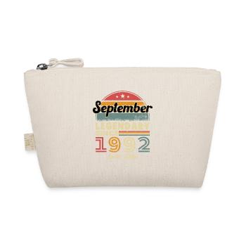 Cadeau anniversaire vintage né en septembre 1992 - Trousse biologique - nature - Devant