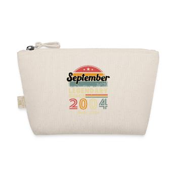 Vintage September 2004 retro birthday gift - Organic Pouch - nature - Front