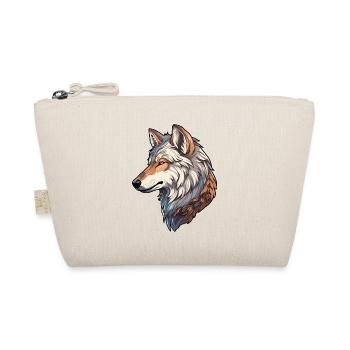Wolf costume blue wolf head werewolf and - Organic Pouch - nature - Front