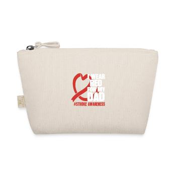 I wear red for my father for everyone - Organic Pouch - nature - Front