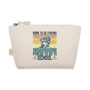 Born To Go Fishing Bass Fish Fisherman Boys - Organic Pouch - nature - Front