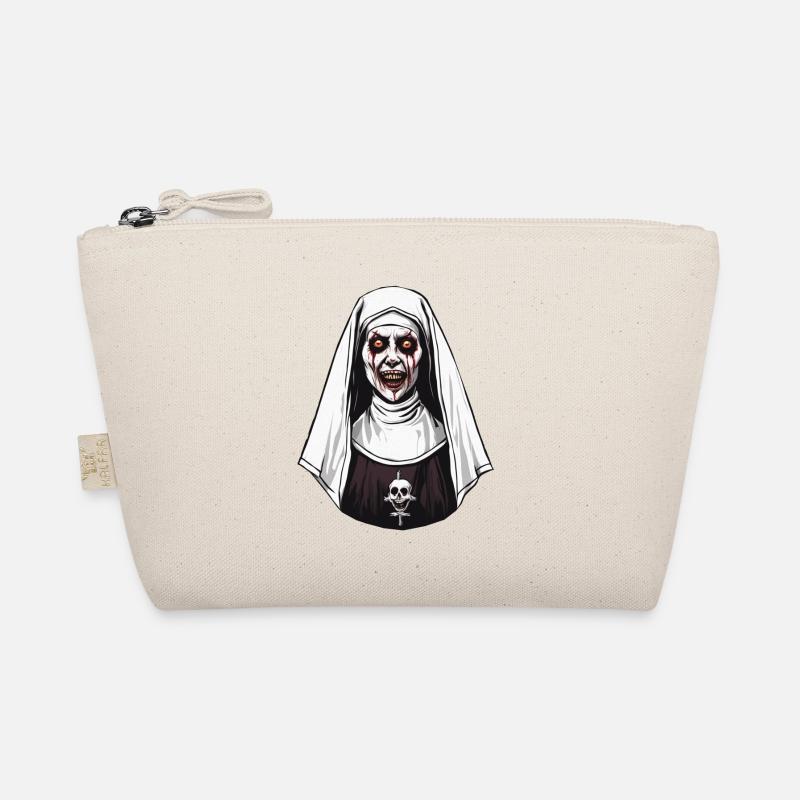 Horror Nonne Halloween Grusel Creepy - Bio-Täschchen - Natur