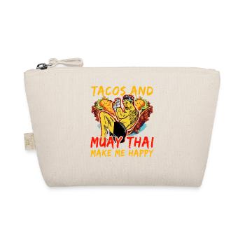 Tacos and Muay Thai make me happy - Organic Pouch - nature - Front