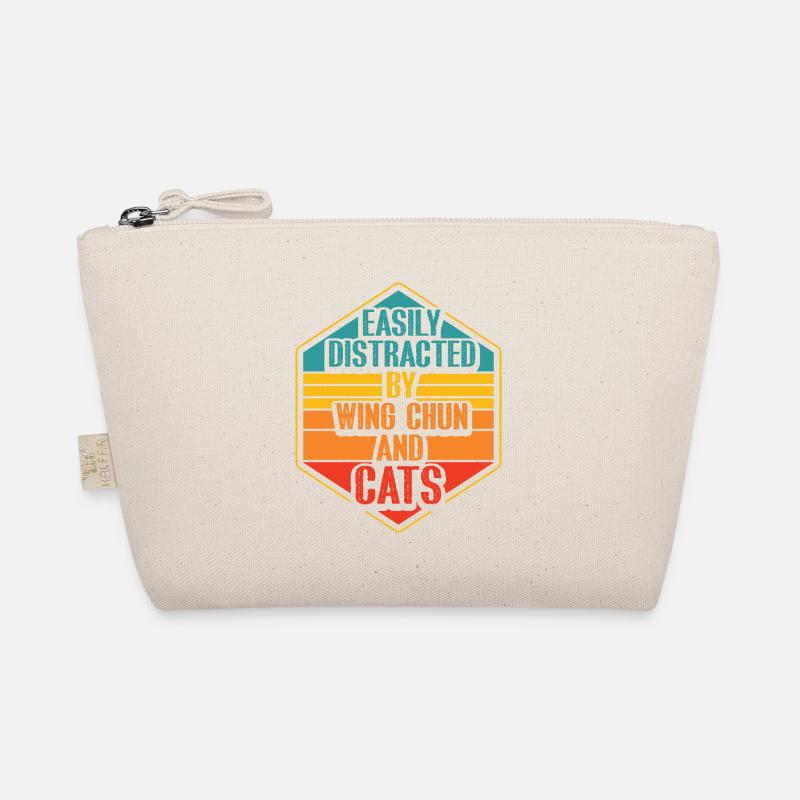 Easily distracted by Wing Chun and Cats Organic Pouch