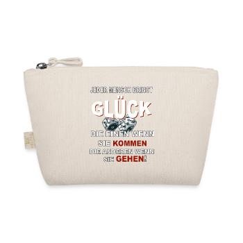 Jeder Mensch bringt Glück - Bio-Täschchen - Natur - Vorne