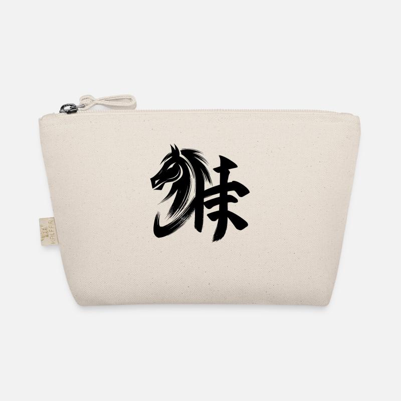 Élégant dessin d’art de conception de cheval de cheval du zodiaque chinois Trousse biologique