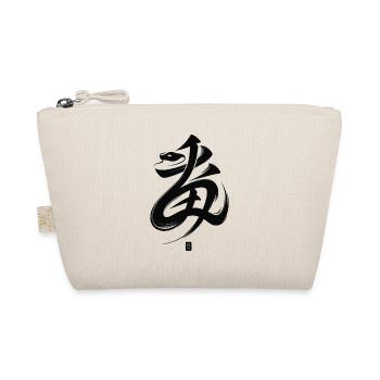 Snake Chinese Zodiac Character Calligraphy Symbol - Organic Pouch - nature - Front
