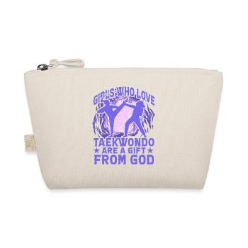 Girls who love taekwondo are a gift from God - Organic Pouch - nature - Front