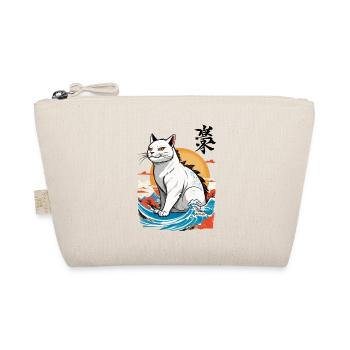 Ukiyo-E Katzen Monster Japan Welle Streetwear - Bio-Täschchen - Natur - Vorne