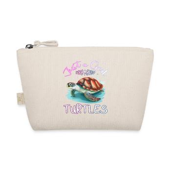 Just a Girl who Loves Turtles - Bio-Täschchen - Natur - Vorne