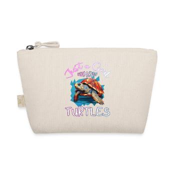 Just a Girl who Loves Turtles - Bio-Täschchen - Natur - Vorne