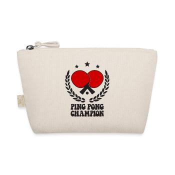 Ping Pong Champion Design Table Tennis and - Organic Pouch - nature - Front
