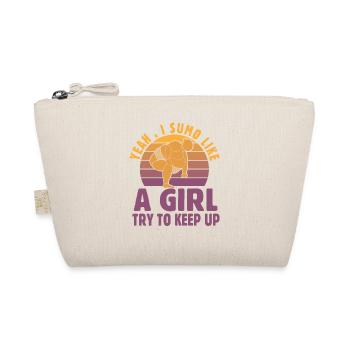 Yeah I Sumo like a Girl try to keep up - Organic Pouch - nature - Front