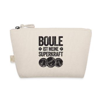 Boule is my superpower! Petanque player - Organic Pouch - nature - Front