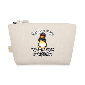Just a girl who loves Penguins - Bio-Täschchen - Natur - Vorne