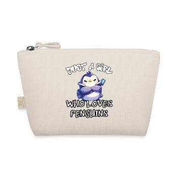 Just a girl who loves Penguins - Bio-Täschchen - Natur - Vorne