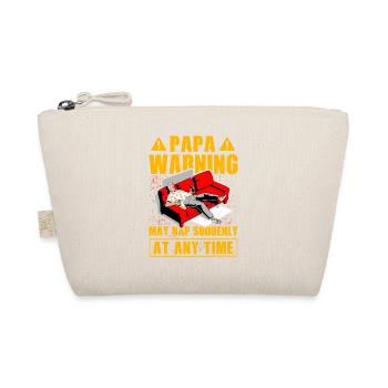 Papa warning may nap suddenly at any time - Organic Pouch - nature - Front
