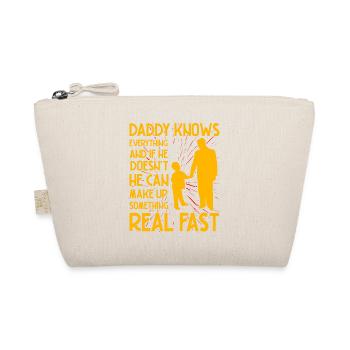 Daddy knows everything - Organic Pouch - nature - Front