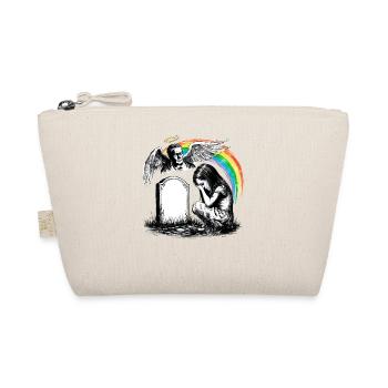 Mourning Dad Daughter Grave Angel - Organic Pouch - nature - Front