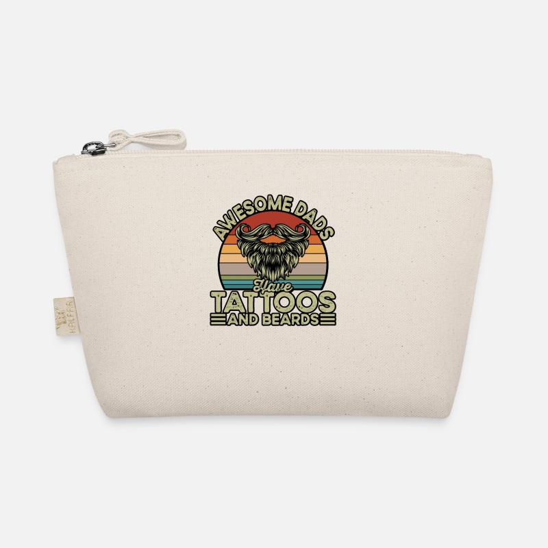 Awesome Dads have Tattoos and Beards Organic Pouch