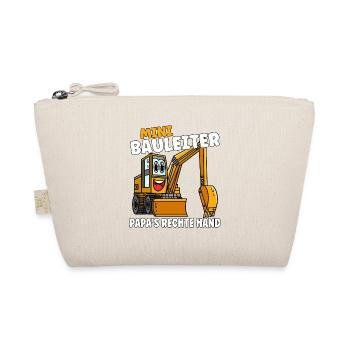 Little construction manager Dad's right hand - Organic Pouch - nature - Front