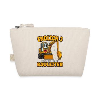 Endlich 3 - jetzt bin ich der Bauleiter - Bio-Täschchen - Natur - Vorne