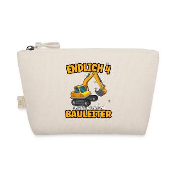 Endlich 4 - jetzt bin ich der Bauleiter - Bio-Täschchen - Natur - Vorne